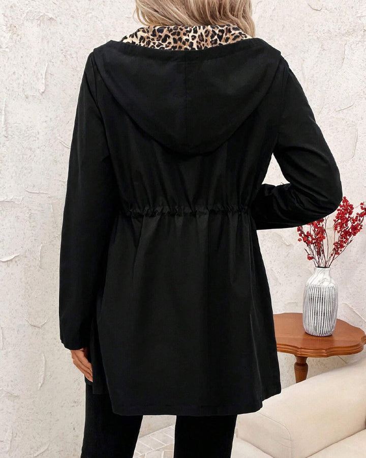 Leona | Cappotto Reversibile Leopardato con Cappuccio