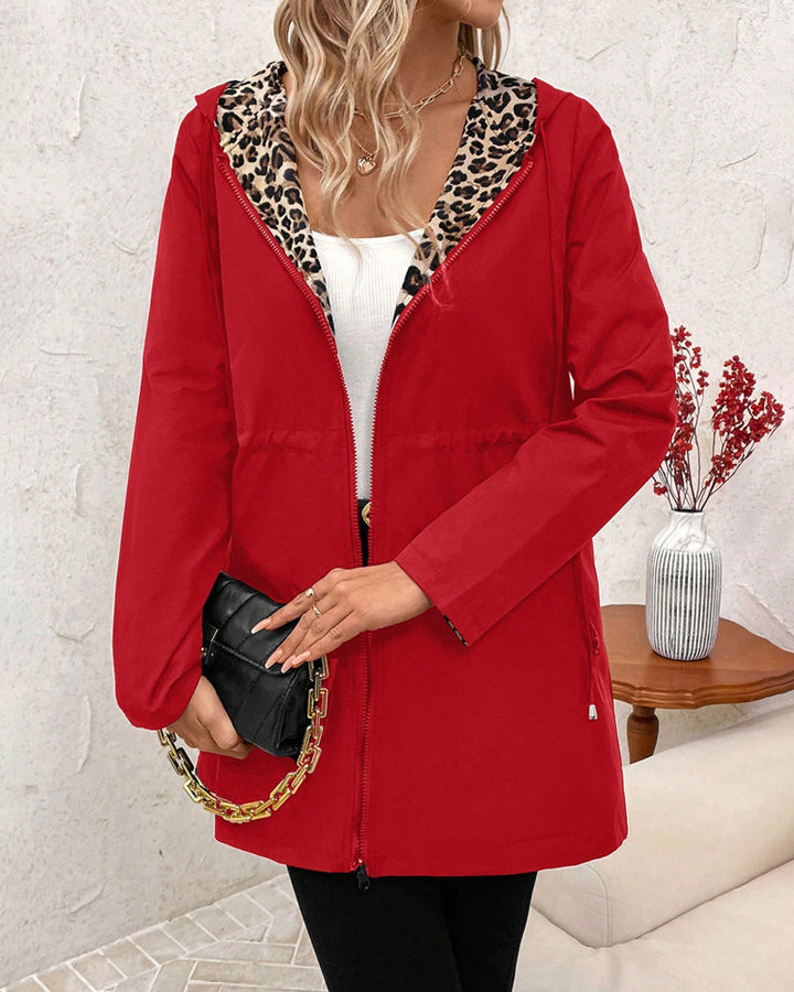 Leona | Cappotto Reversibile Leopardato con Cappuccio