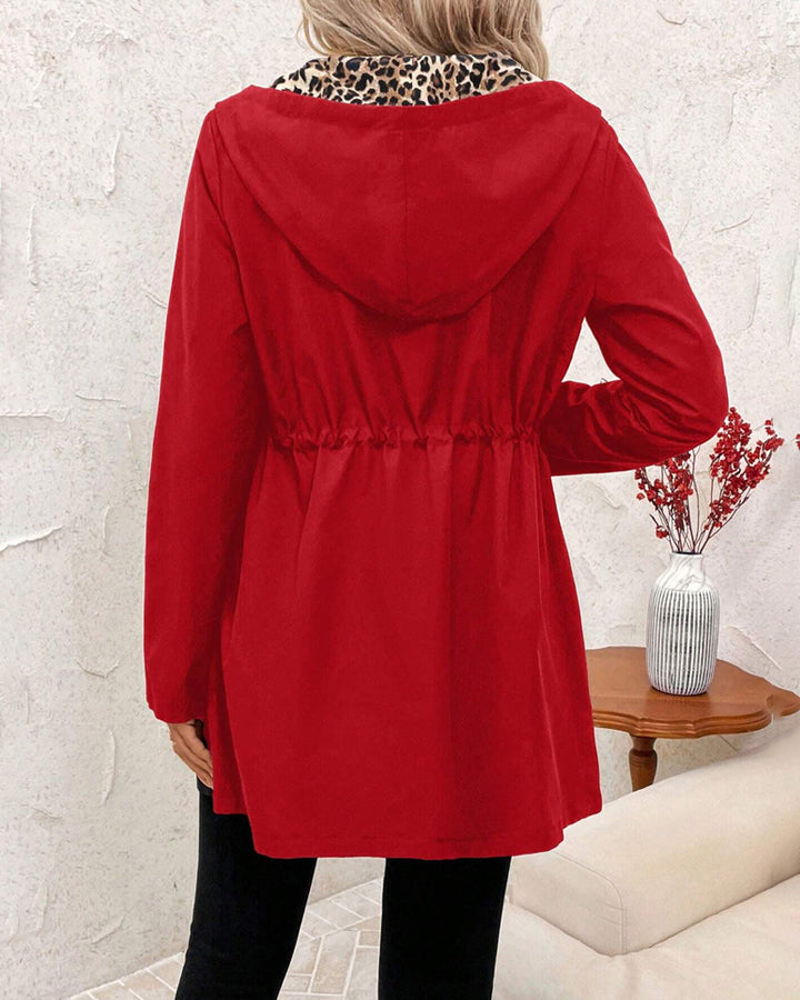 Leona | Cappotto Reversibile Leopardato con Cappuccio