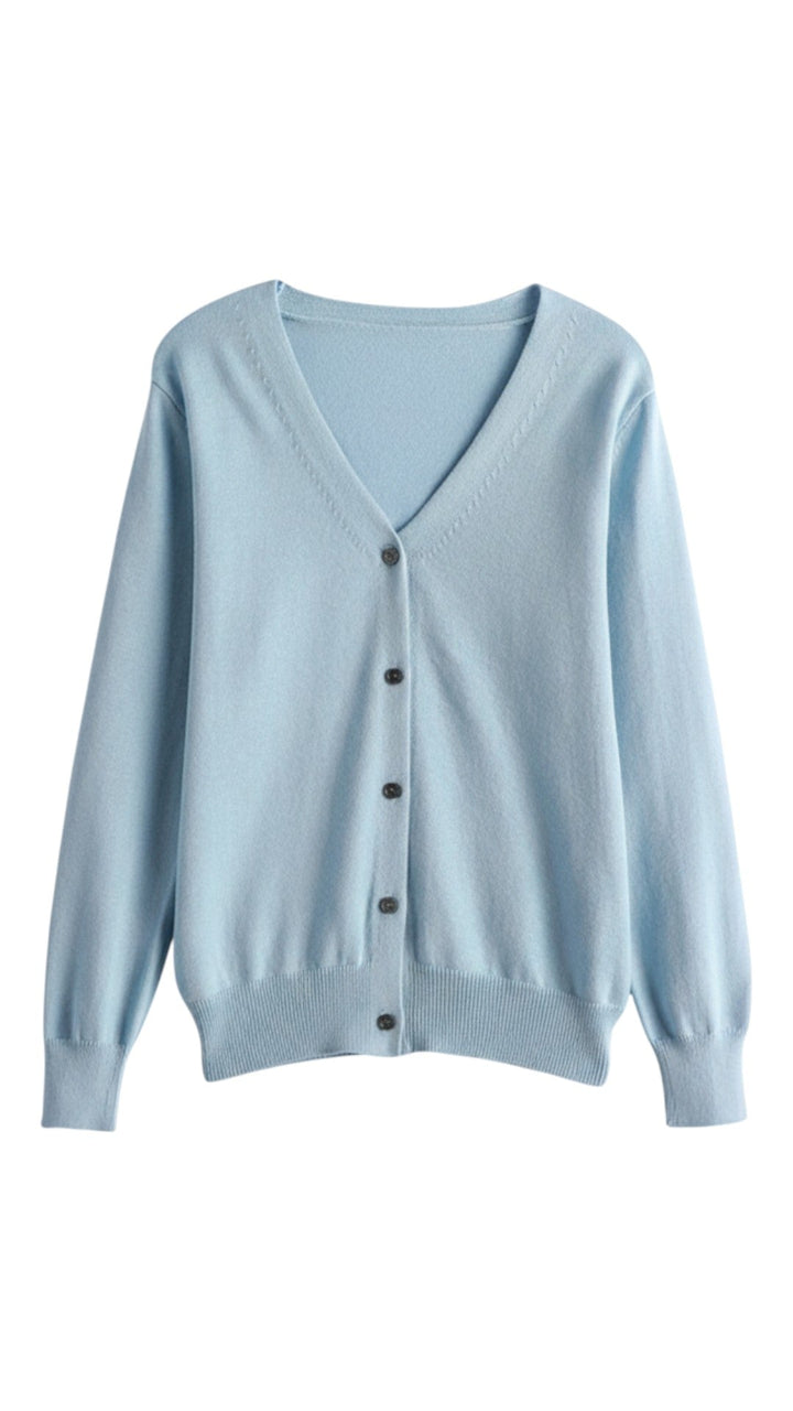 Cardigan con Bottoni e Scollatura V in Cotone | Ideale per la Stagione Primaverile ed Estiva